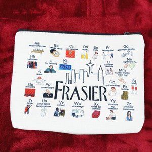 Frazier Comedy Series Makeup/ Cosmetics Alphabet Canvas Bag 9"x7" Full Zip